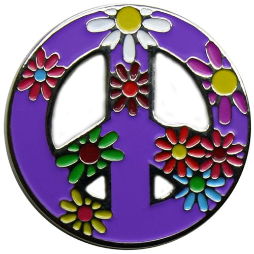Peace Love Golf Purple Ball Marker