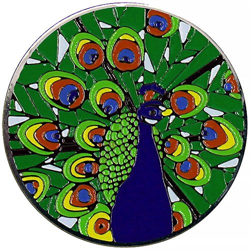 Swarovski Peacock golf ball marker