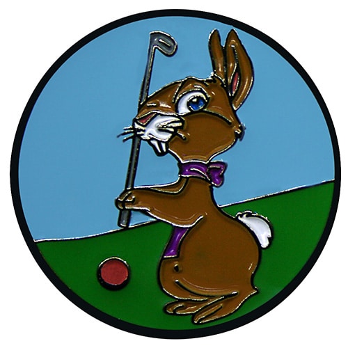 Brown Bunny Easter golf ball marker