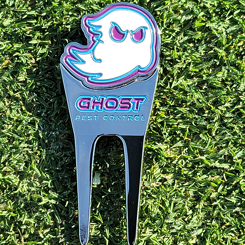 Ghost Pest Control Ball Marker With Divot Tool