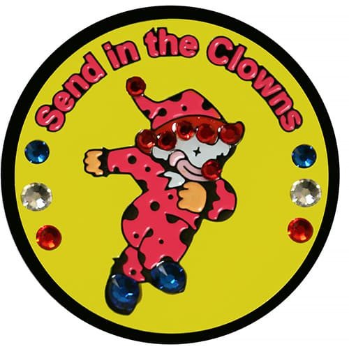 Send in the Clowns ball marker with Swarovski crystals