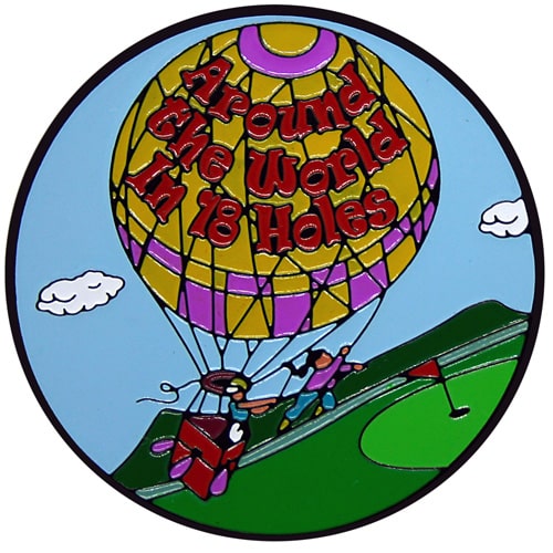 Around the World in 18 Holes Golf Ball Marker