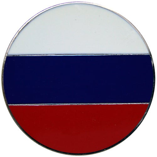 Russian Flag golf ball marker