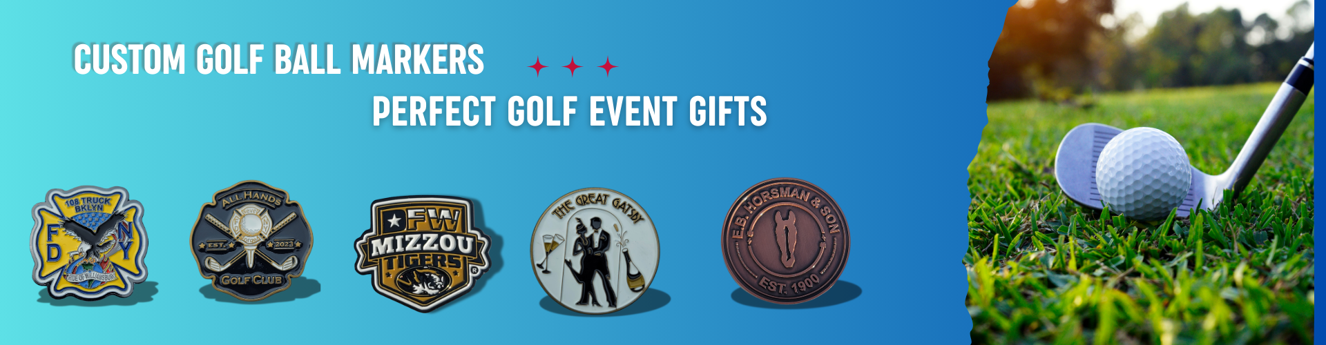 Custom Golf Ball Markers Banner