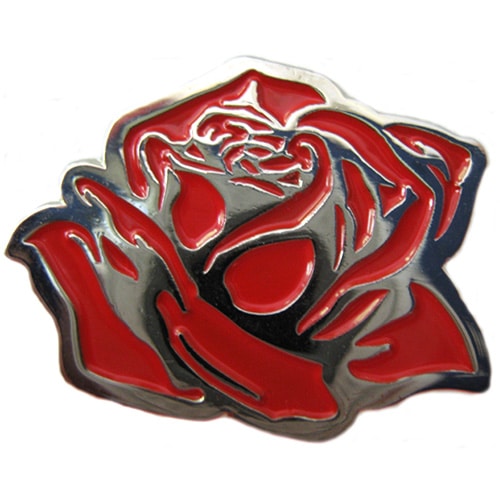Authentically shaped Red Rose ball marker