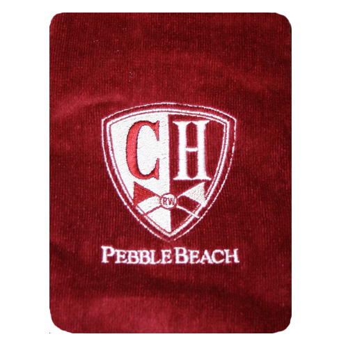 Pebble Beach Custom Embroidered Velour Golf Towel