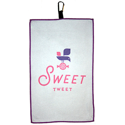 Sweet Tweet Waffle Weave Custom Golf Towel