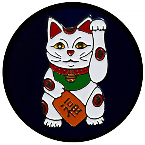 Lucky Chinese Cat Blue ball marker
