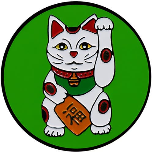 Lucky Chinese Cat Green Ball marker