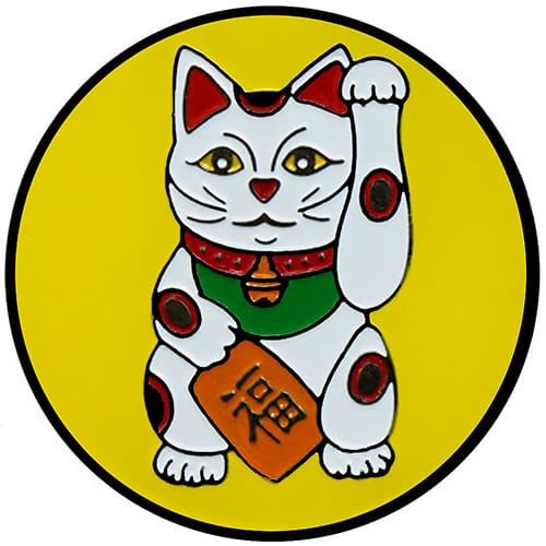 Lucky Chinese Cat Yellow ball marker