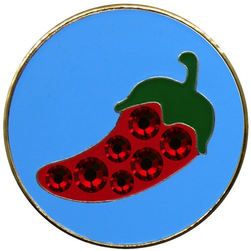 Swarovski Chili Pepper golf ball marker