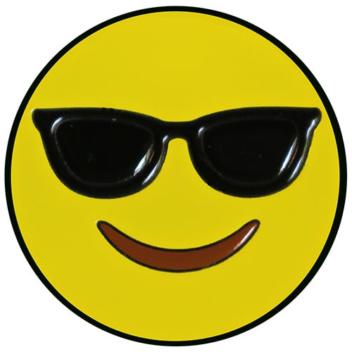 Smiling Face with Sunglasses Emoji ball marker