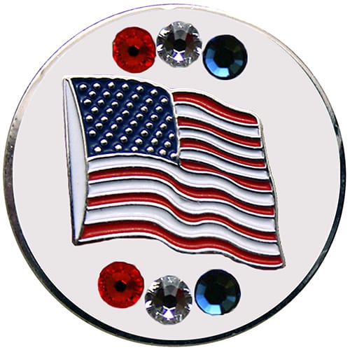 Swarovski White Waving Flag ball marker
