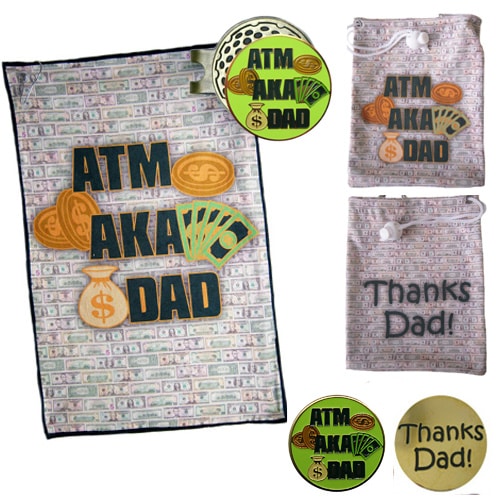 Father's Day Fleece Towel, Tee Bag, Ball Marker & Hat Clip Bundle