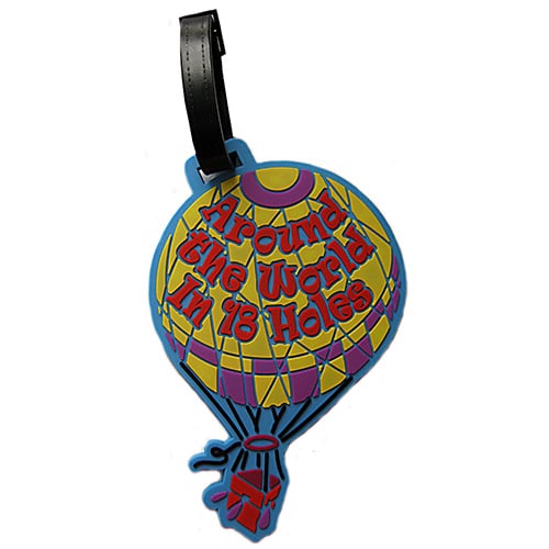 Around the World in 18 Holes golf bag tag