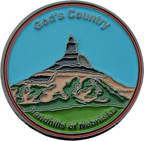 Gods Country Mountain Landscape Custom Golf Ball Marker