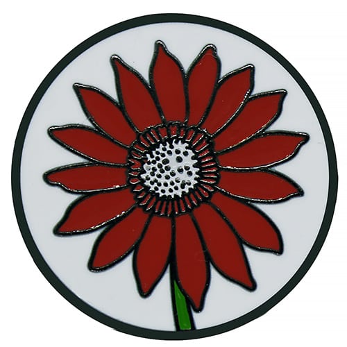 Red Daisy ball marker