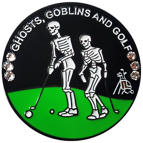 Swarovski Skeleton Ghosts, Goblins and Golf ball marker