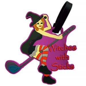 Witches with Sticks golf bag tag