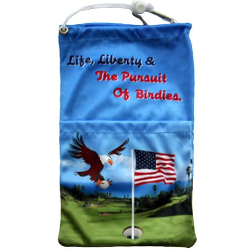 Life Liberty & The Pursuit of Birdies Cell Phone Tee Bag