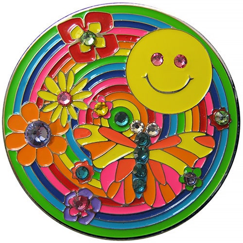 Swarovski Peace Love Golf Spring Fun ball marker