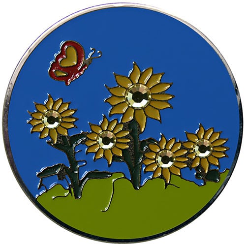 Swarovski Butterfly Sunflower ball marker