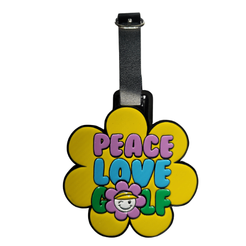 Custom Golf Bag Tag Peace Love Golf