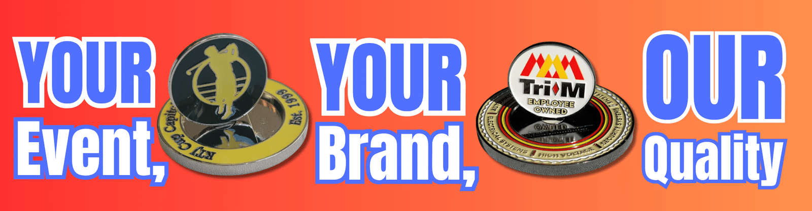 Custom Golf Ball Marker in Coin Banner