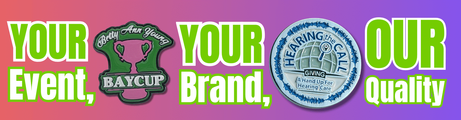 Custom Golf Lapel Pins Banner