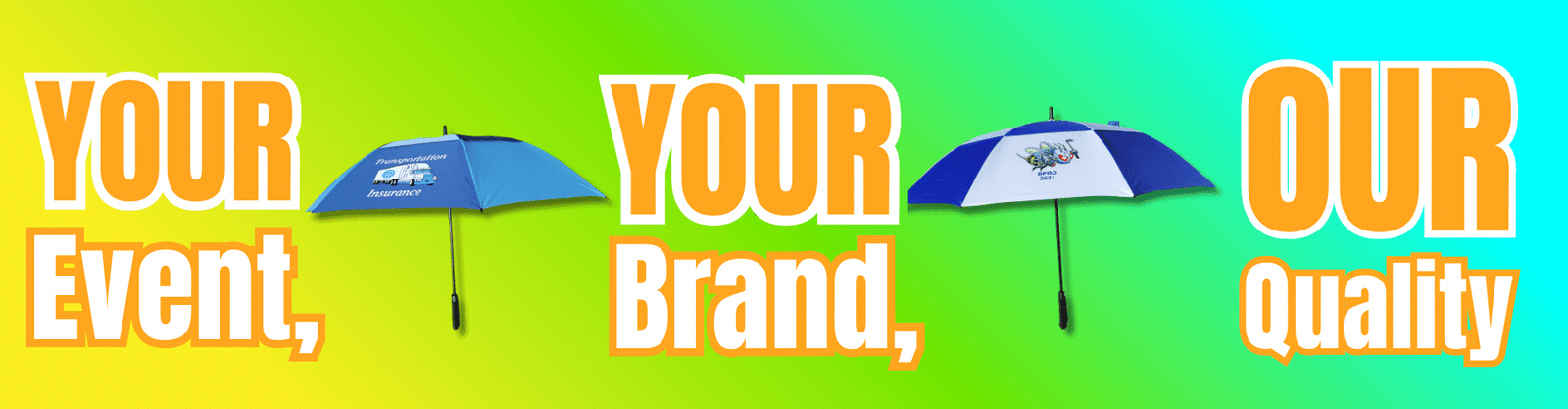 Custom Golf Umbrellas Banner