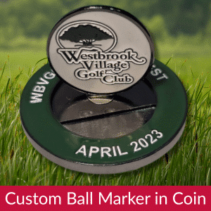 Custom Golf Ball Marker in Coins