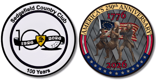 Ball Marker Coin Display New Placed Coin Bottom