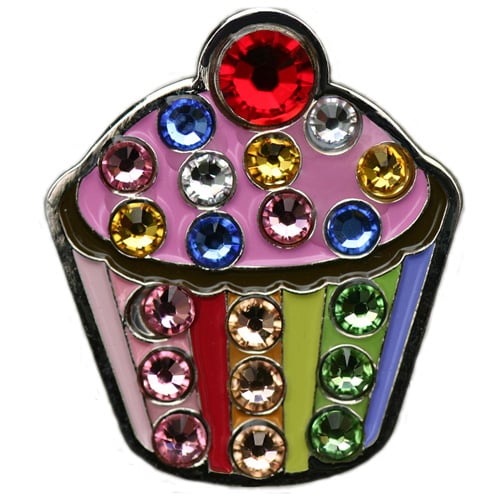 Swarovski Delight Cupcake golf ball marker