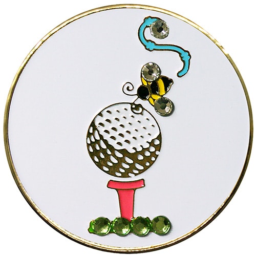 Swarovski Bee on Ball golf ball marker