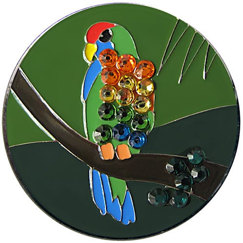 Swarovski Parrot golf ball marker